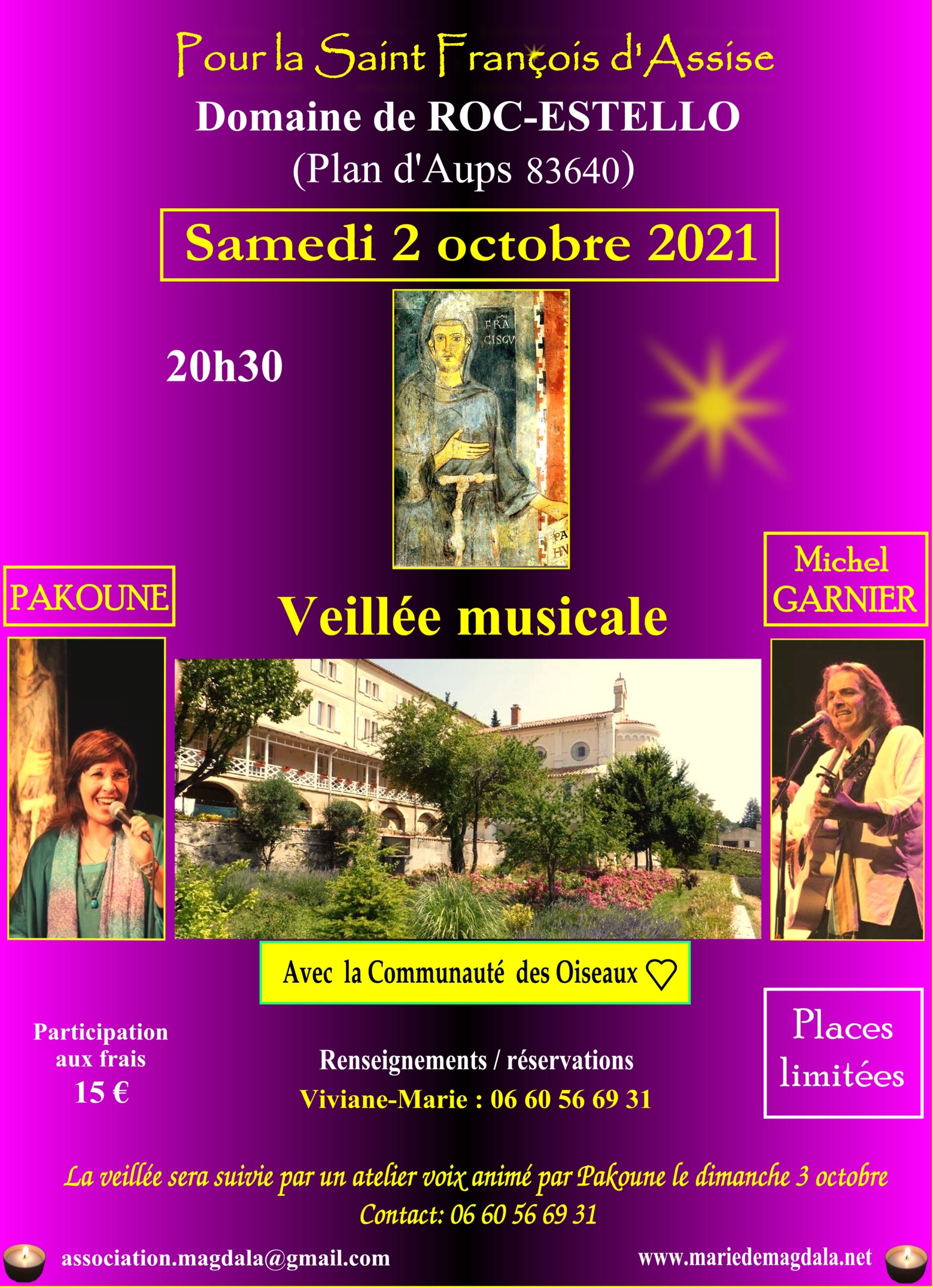 Veillée musicale pour la Saint François d'Assise
