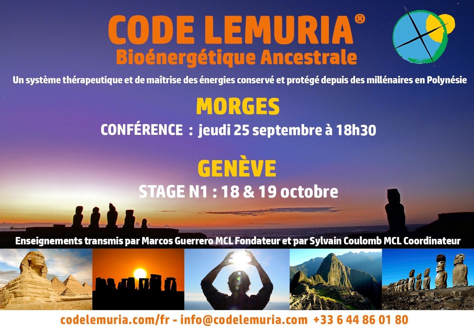 Code Lemuria Bio Energétique ancestrale  conférence et stage